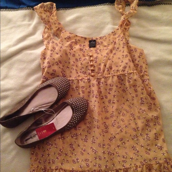 Brown sparkle flats