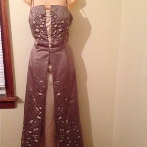 🎀 2 bc Brownish & Gray long dress🎀