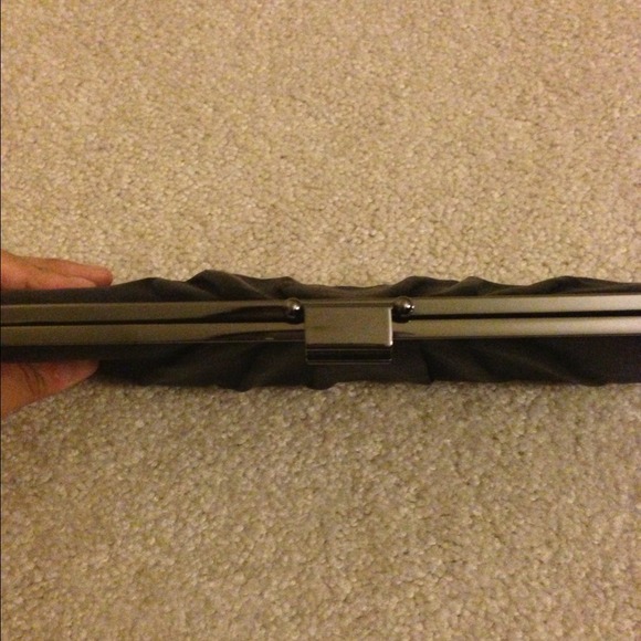 Black Satin Clutch - Picture 2 of 4