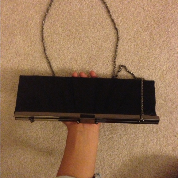 Black Satin Clutch - Picture 4 of 4