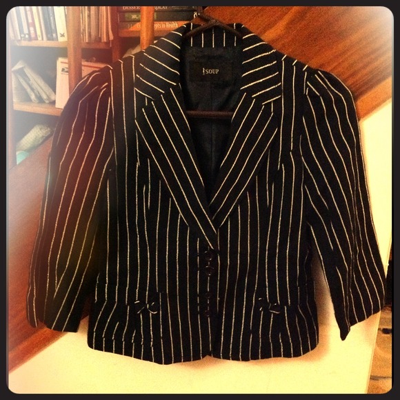 BRAND New)) Black Striped Jacket