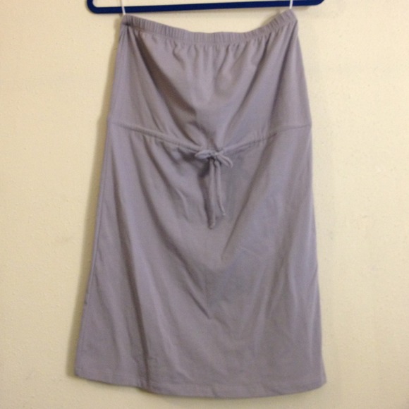 NWOT Foreign Exchange Gray Tie-Waist Tube Dress