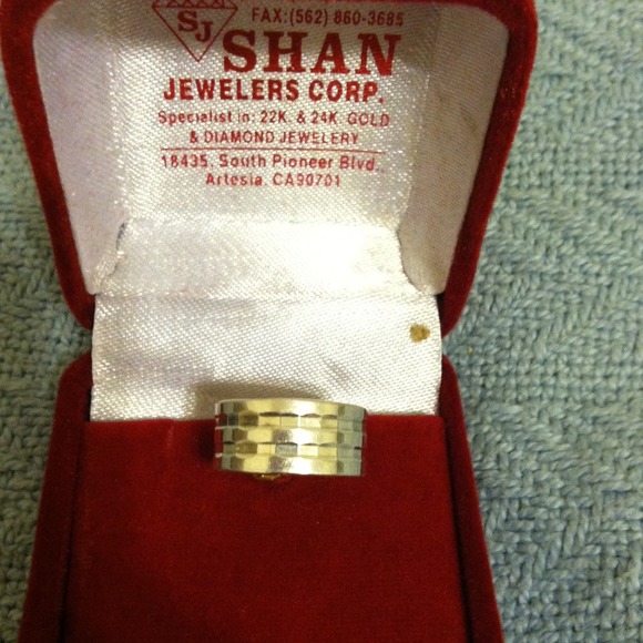 Wide silver wedding band!