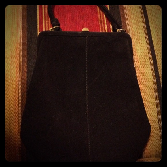 My grandmothers circa 1920 black suede purse