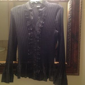 Dressy, yet casual black blouse.