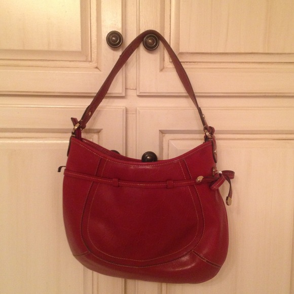 Beautiful red handbag.