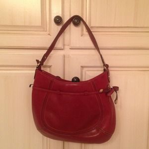 Beautiful red handbag.