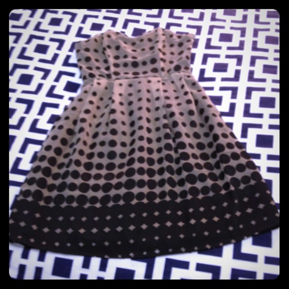 Strapless polka dot dress - Size 2