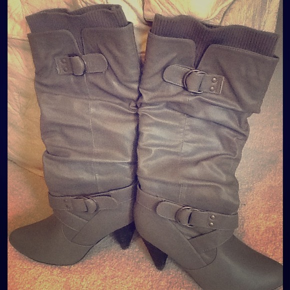 Gray boots