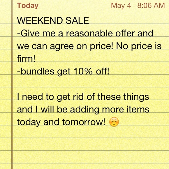 Weekend sale!