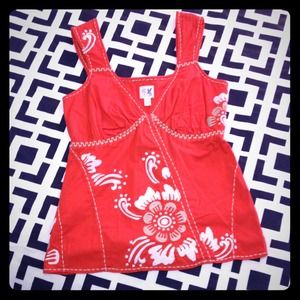 Embroidered sleeveless top from Anthropologie