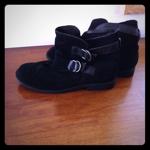 Sonoma Black Suede Ankle Boots