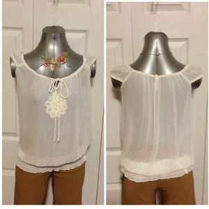 Top with unique front design