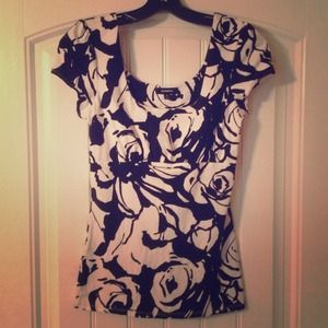 Express Square Neck Floral Top