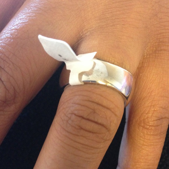 925 silver ring with CZ cross atop - Picture 3 of 4