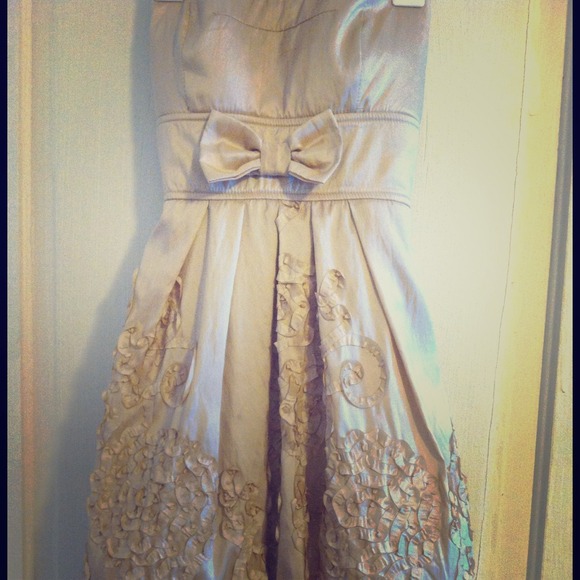 Charlotte Russe beige bow dress.