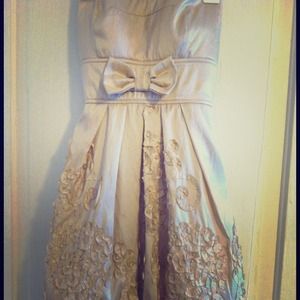 Charlotte Russe beige bow dress.