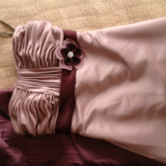 Floor length bridesmaids dress