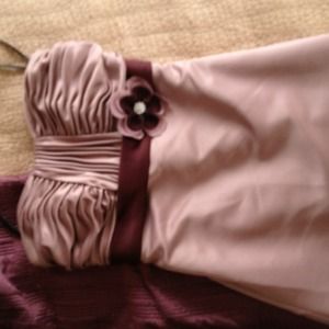 Floor length bridesmaids dress