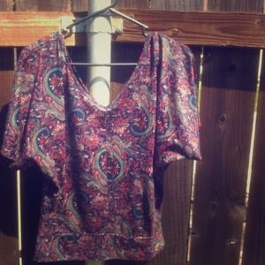 Paisley dolman tee