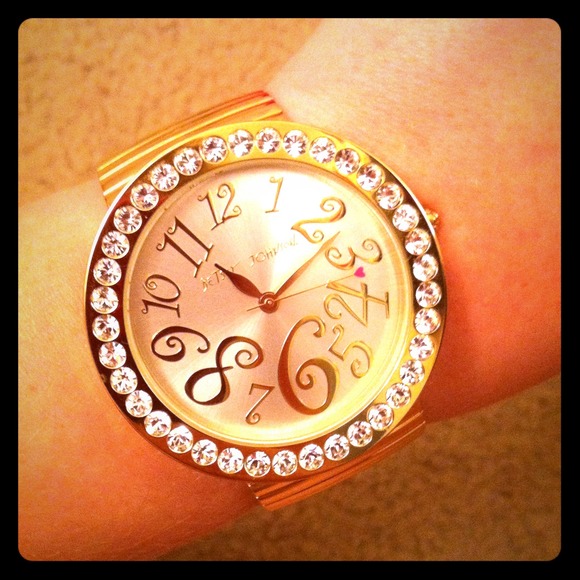 Betsy Johnson gold tone watch
