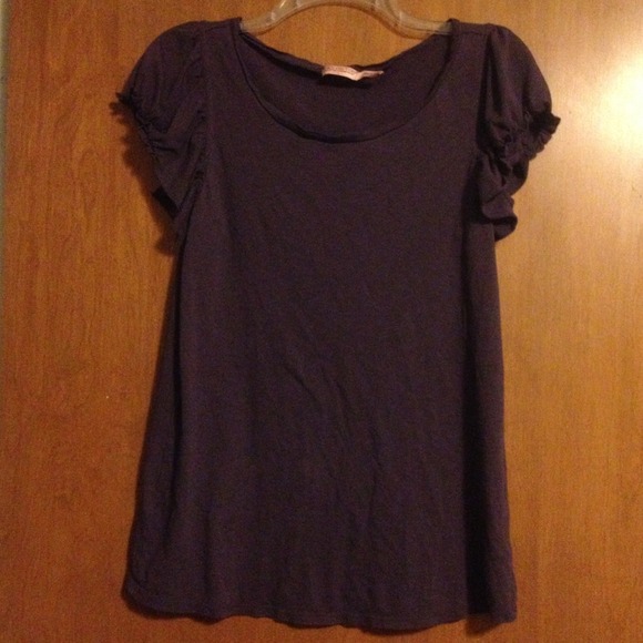 Juicy Couture Purple Flutter Sleeve Tee