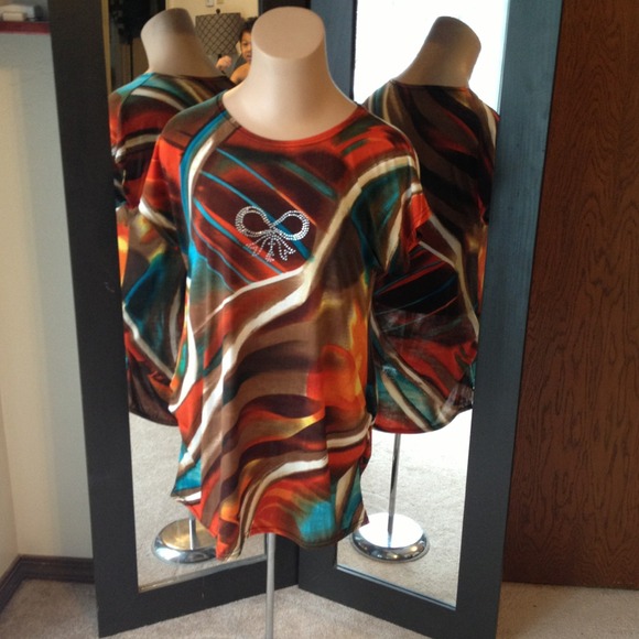 Colorful shirt dress with bling bow