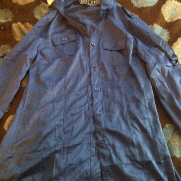Silk blue shirt