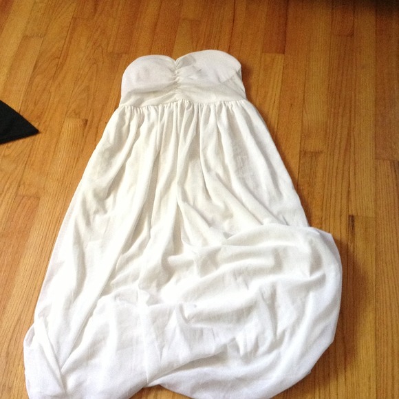 Heavenly tubed maxi dress white