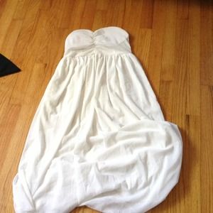 Heavenly tubed maxi dress white