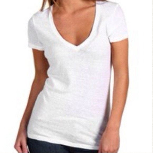 True Religion White Tri Blend V-neck