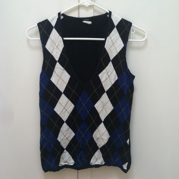 J.Crew Argyle Cotton Vest