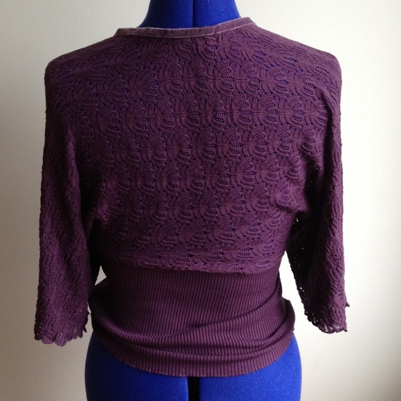 bebe | crochet kimono top | size small - Picture 3 of 4