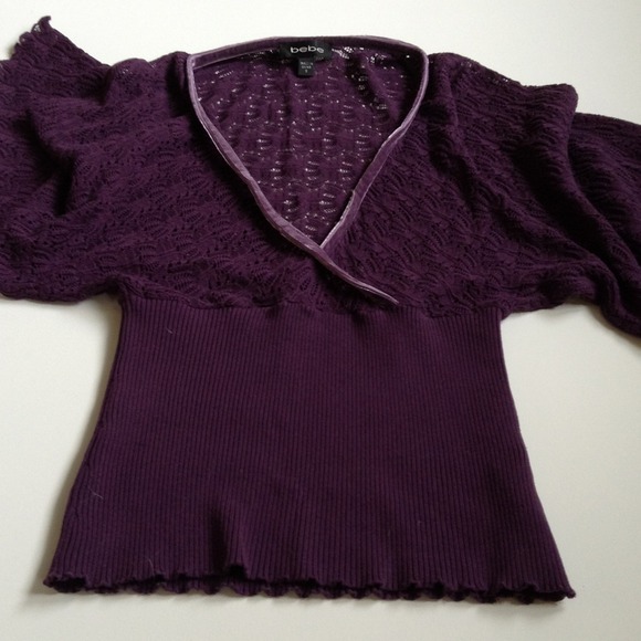 bebe | crochet kimono top | size small - Picture 4 of 4