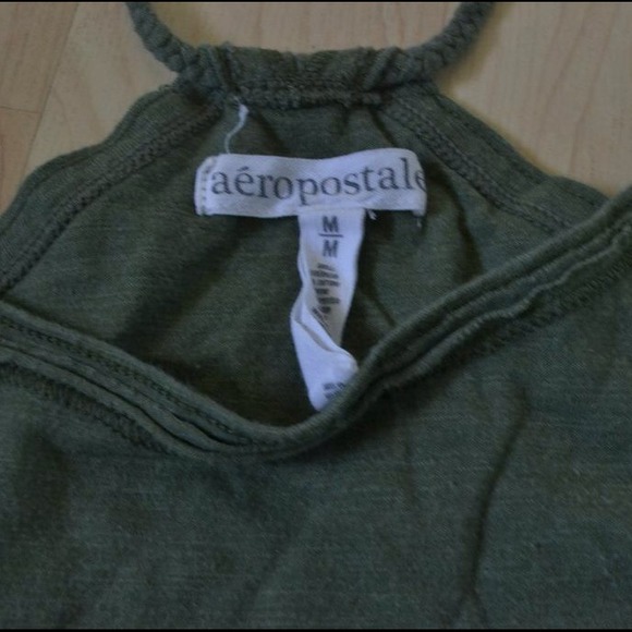 Aeropostale military green colored summer top - Picture 2 of 2