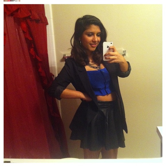 Pleather skater skirt