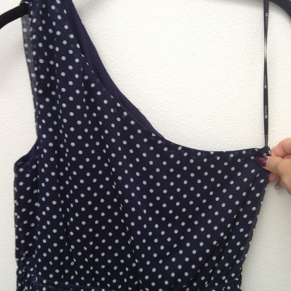 Navy Blue/ Polka-dot Dress • Sz S - Picture 2 of 4
