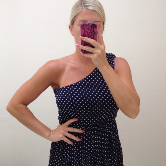 Navy Blue/ Polka-dot Dress • Sz S - Picture 4 of 4