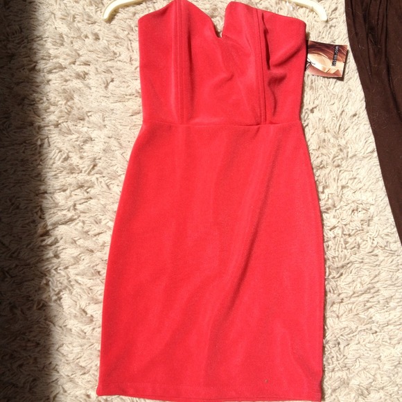 Coral red dress