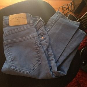 Blue high waisted jeans