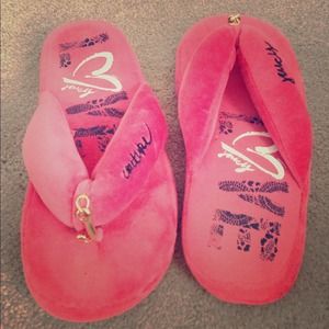 Pink, Juicy Couture, slipper flip flops!