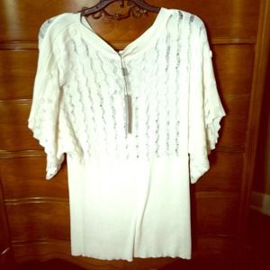 Crochet cream top