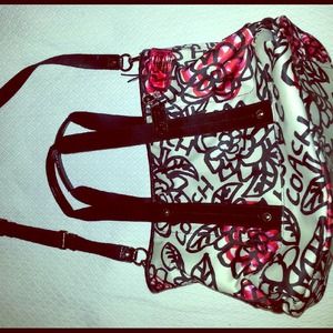 Coach floral pattern shoulder purse