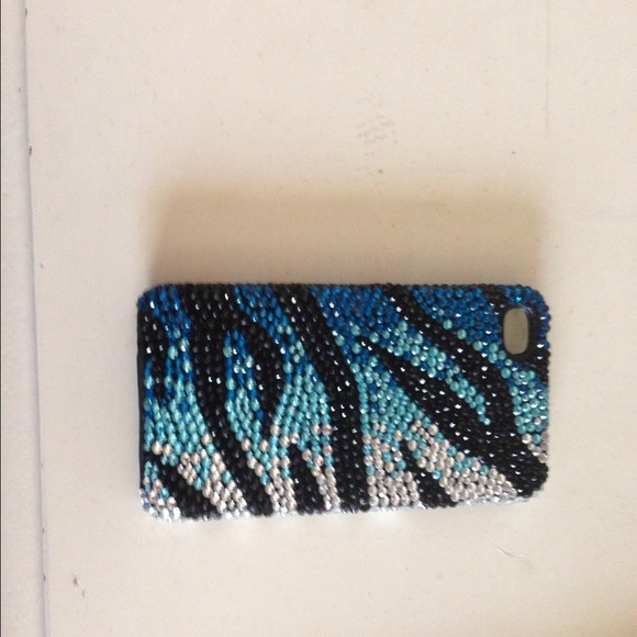 iPhone 4 or 4S blue bling phone case