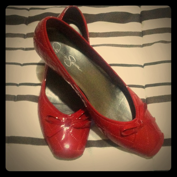 SOLD...Jessica Simpson red shoes