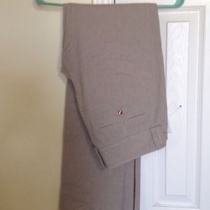 7 For All Mankind Brown/Khaki Pinstripe Pants NWOT