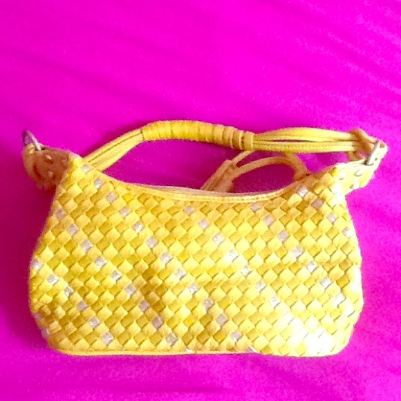 Yellow Prada purse