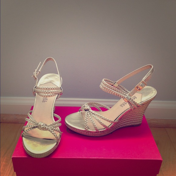 "SOLD"Michael Kors gold wedge sandal