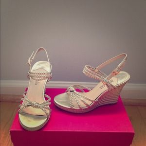 "SOLD"Michael Kors gold wedge sandal
