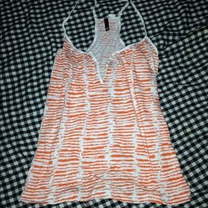 Orange & White Tank